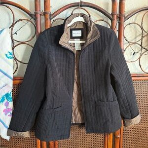 White Stag Black Quilted Utility Jacket